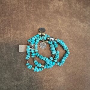 Silpada Turquoise and Silver Charm Bracelet
